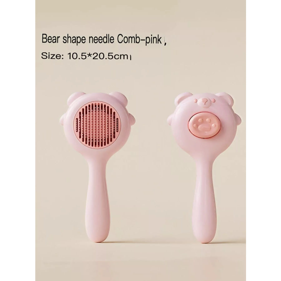 Bear Shape Needle Comb Pink / One Size Apparel and Accessories