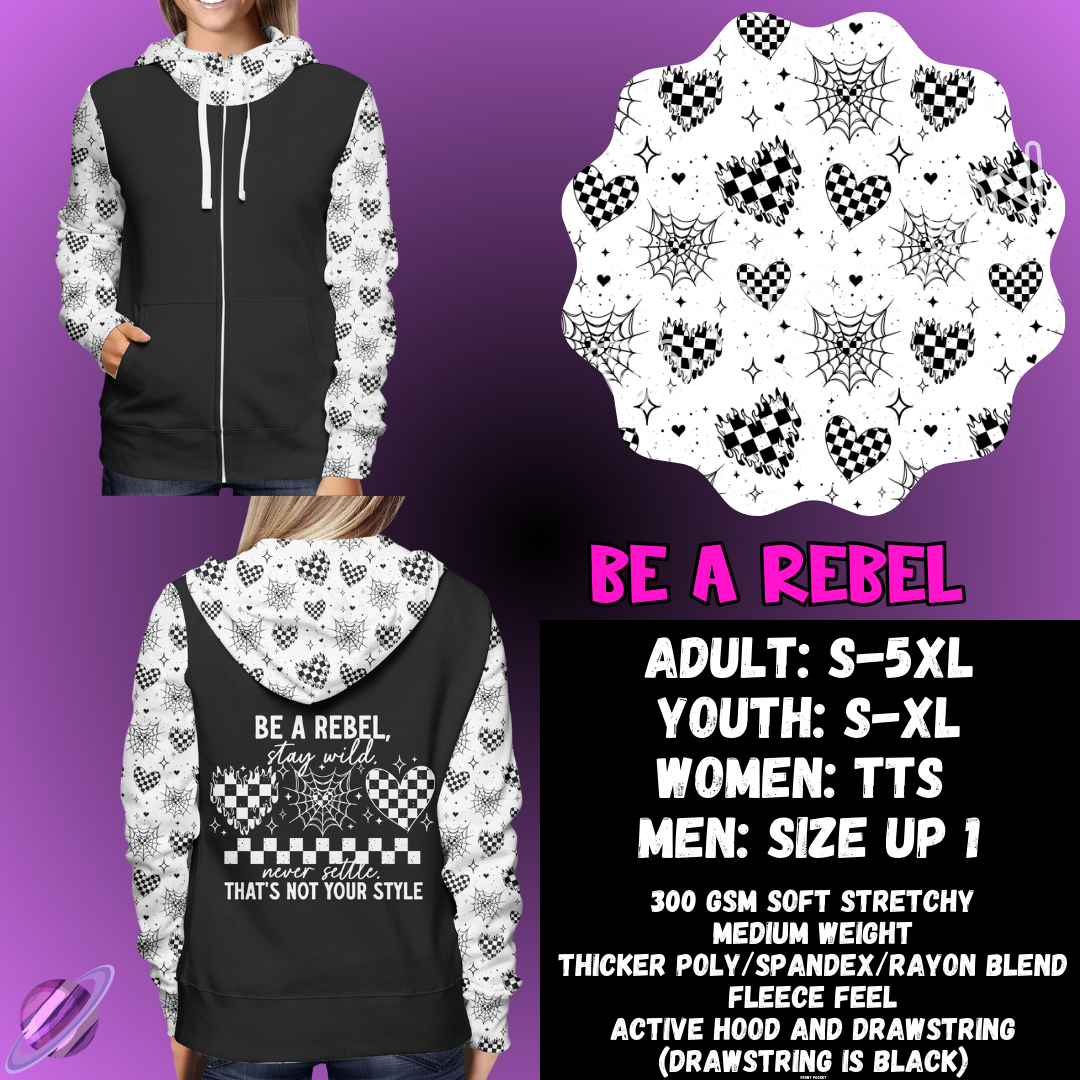 PREORDER Custom Hoodie Outfits - Be A Rebel - Closes 28 Jan - ETA early May 2025