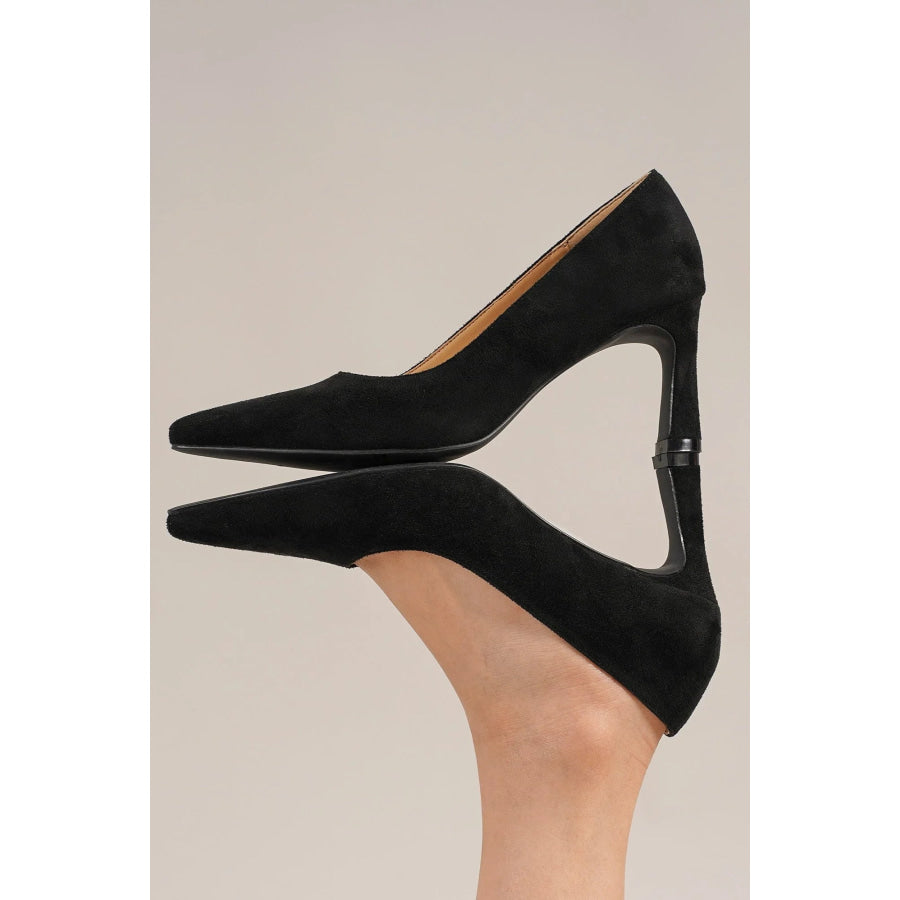 Beast Fashion Faux Suede Point Toe Pumps Apparel and Accessories