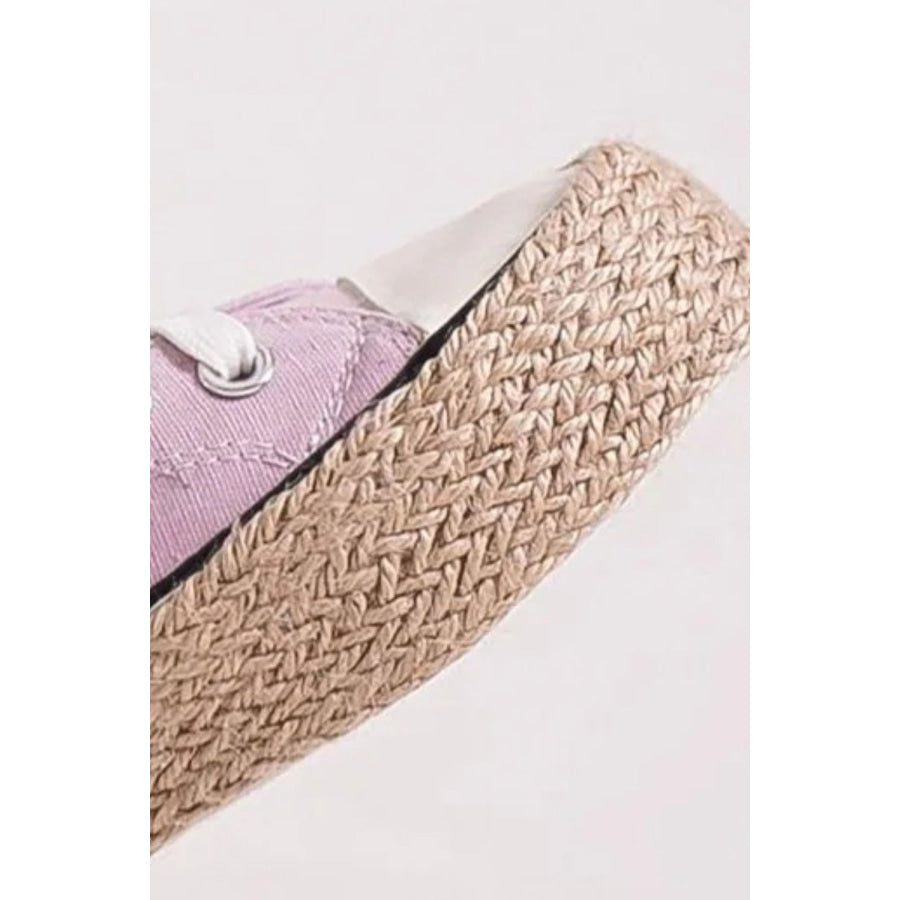 Beast Fashion Lace Up Woven Espadrille Sole Sneakers Apparel and Accessories