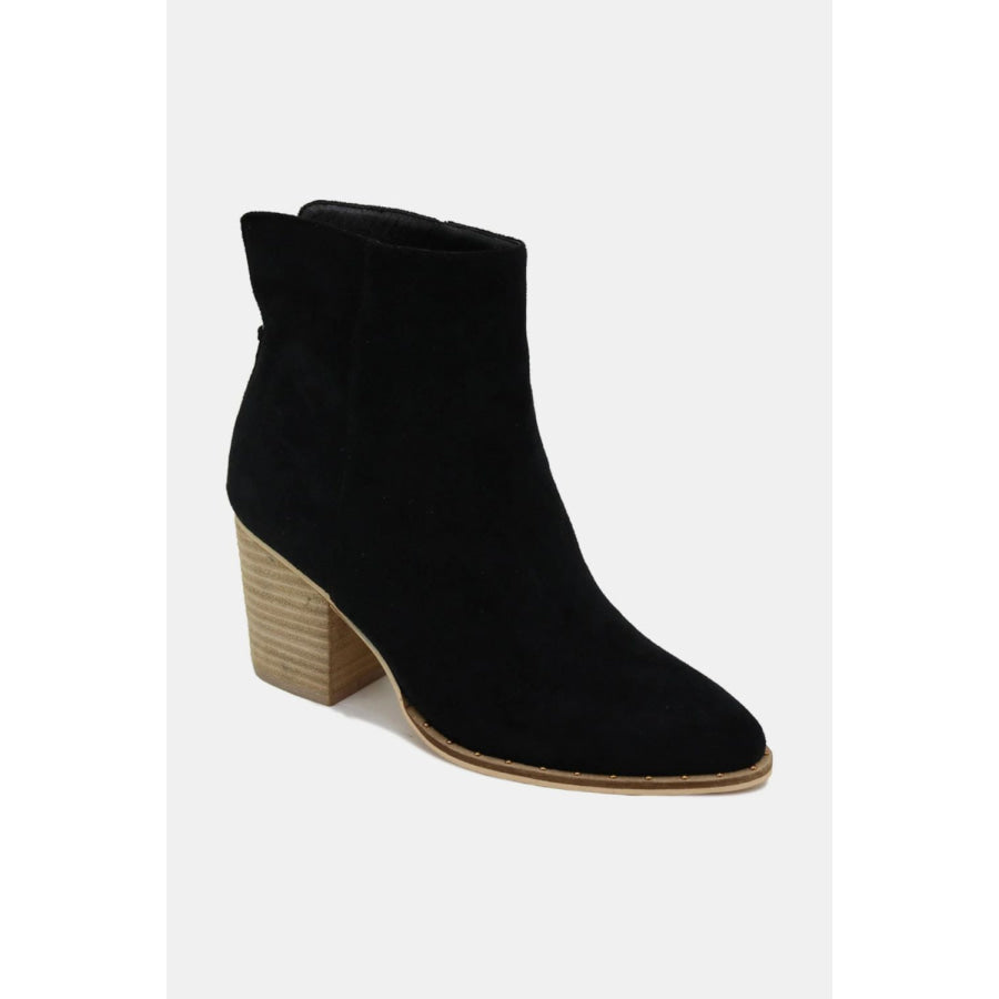 Beast Fashion Suede Point Toe Ankle Booties Apparel and Accessories