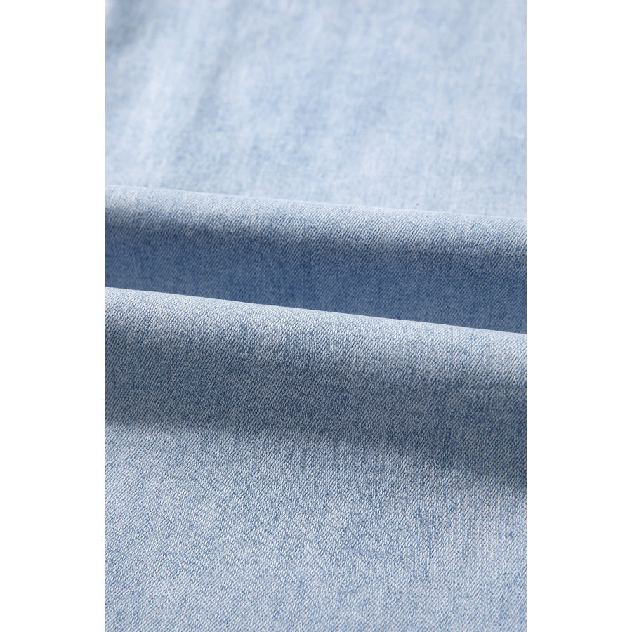 Beau Blue Lace Trim Casual Full-Length Regular Fit Jeans Bottoms/Jeans