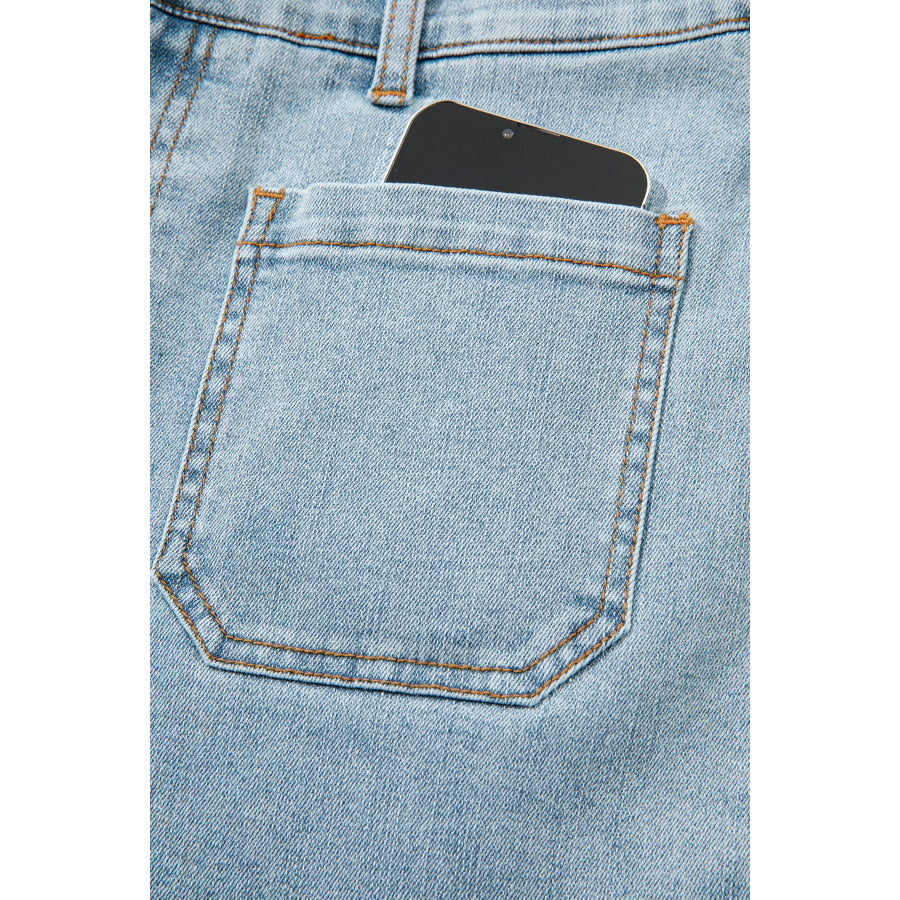 Beau Blue Solid Full-Length Regular Pocket Detail Wholesale Denim Jeans Bottoms/Jeans