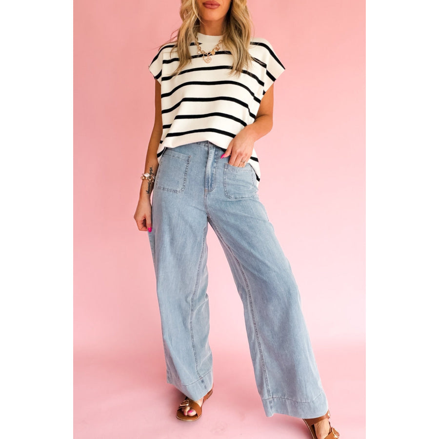Beau Blue Solid Full-Length Regular Pocket Detail Wholesale Denim Jeans Bottoms/Jeans