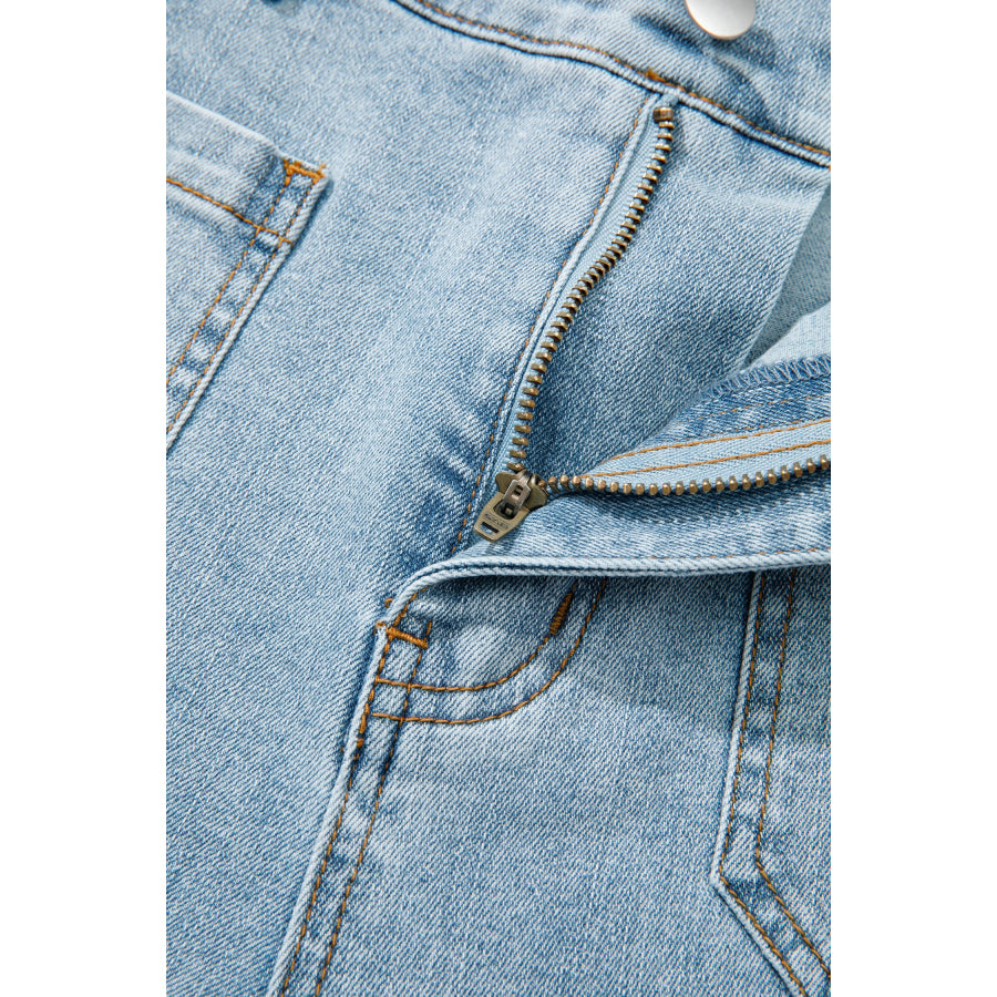 Beau Blue Solid Full-Length Regular Pocket Detail Wholesale Denim Jeans Bottoms/Jeans