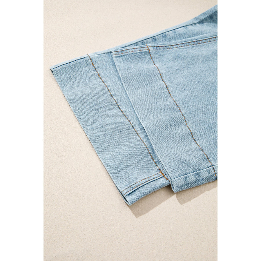 Beau Blue Solid Full-Length Regular Pocket Detail Wholesale Denim Jeans Bottoms/Jeans