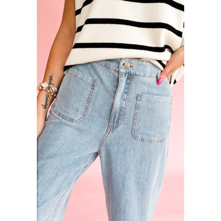 Beau Blue Solid Full-Length Regular Pocket Detail Wholesale Denim Jeans Bottoms/Jeans