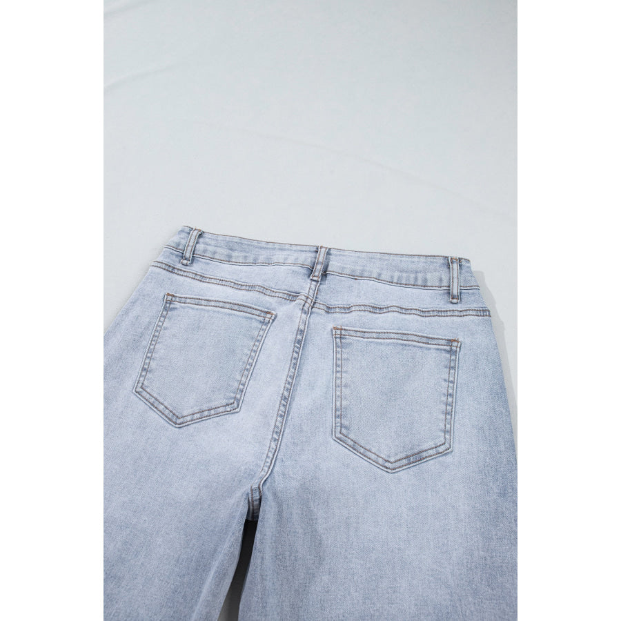 Beau Blue Sparkle Detail Western Casual Shift Jeans Bottoms/Jeans