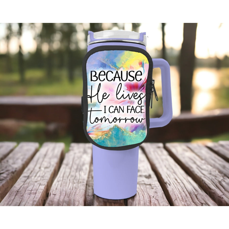 Because He Lives Zippered Pouch/Bag For 40oz Tumbler Tumbler