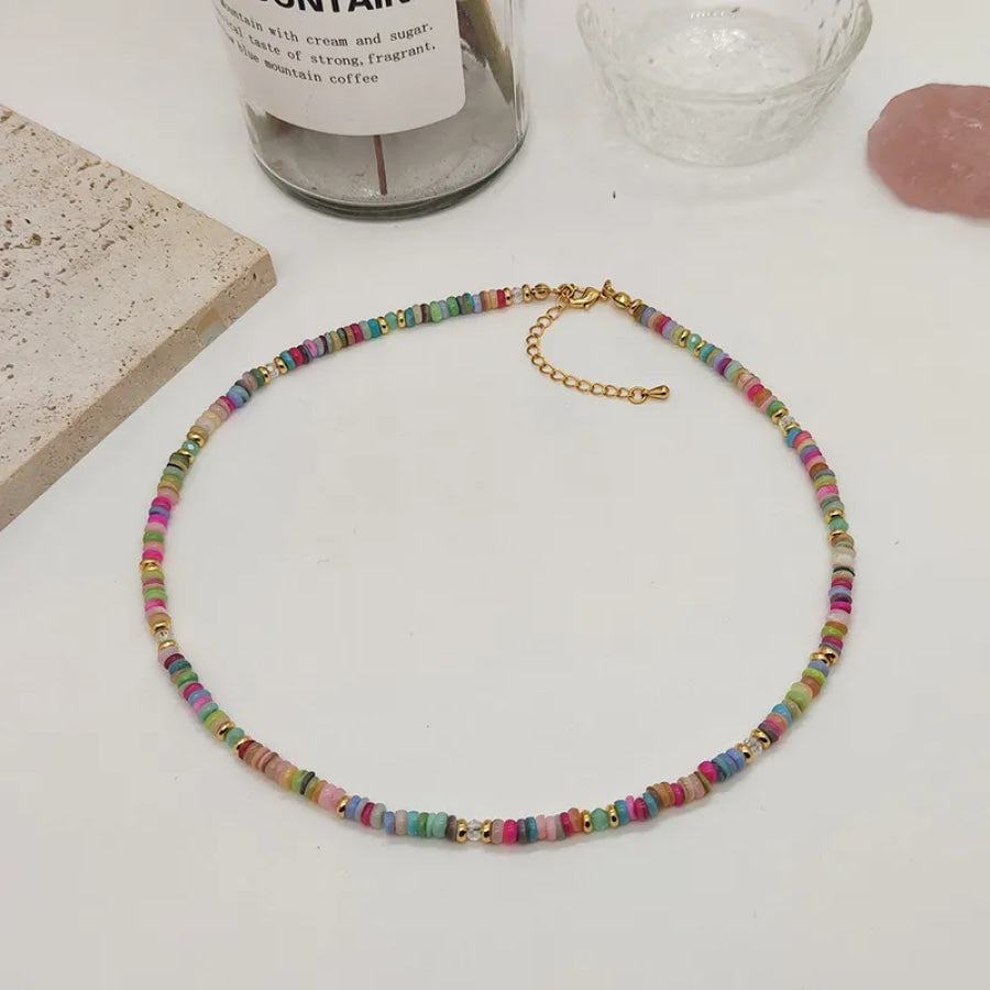 Becca Natural Stone Necklace (Pre-Order) Multi/Light Bracelets