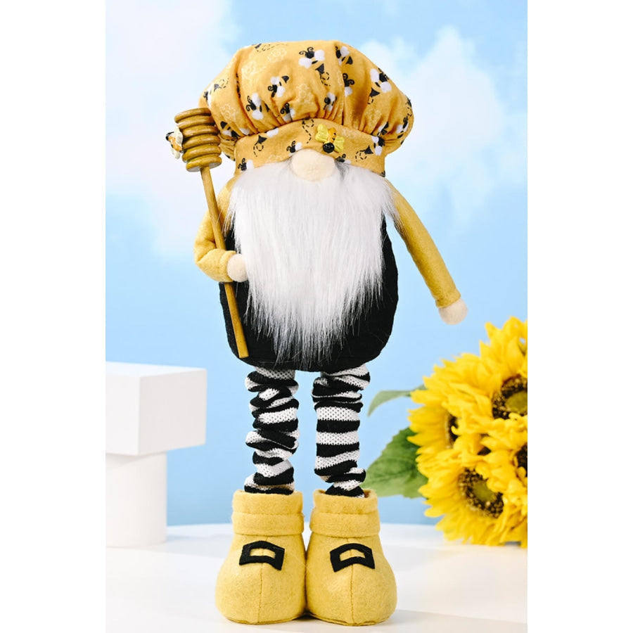 Bee Print Telescopic Leg Gnome Beard / One Size