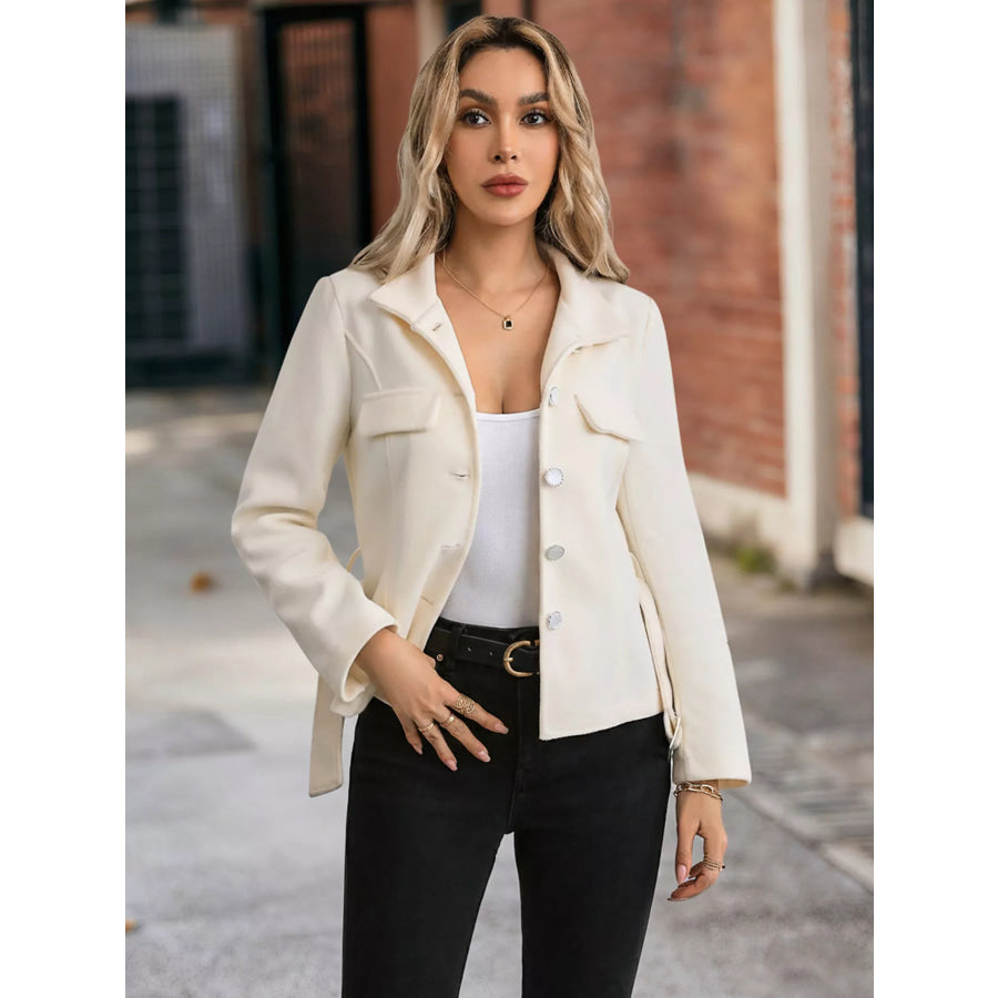 Belt Button-Up Outerwear Apparel and Accessories
