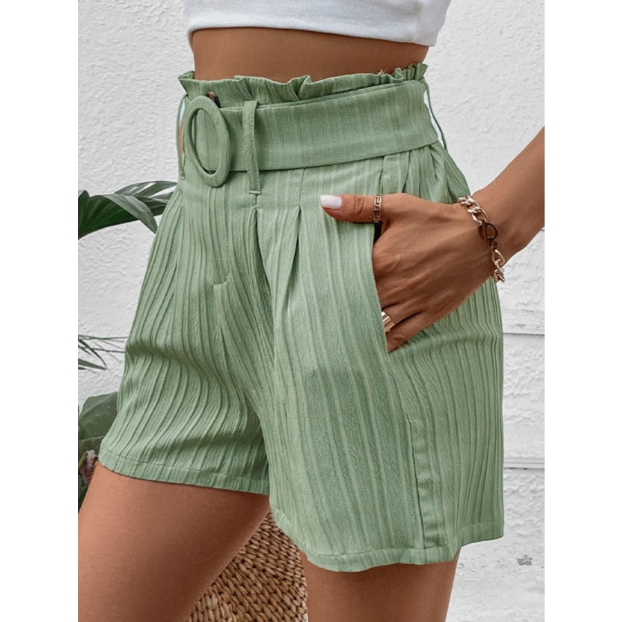 Belted Shorts with Pockets