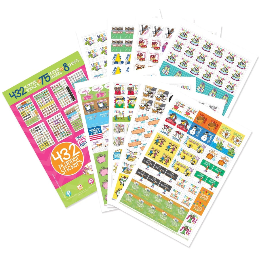 Best Planner Stickers | Family Work To-Dos Events Goals | 8 Styles Planner Stickers