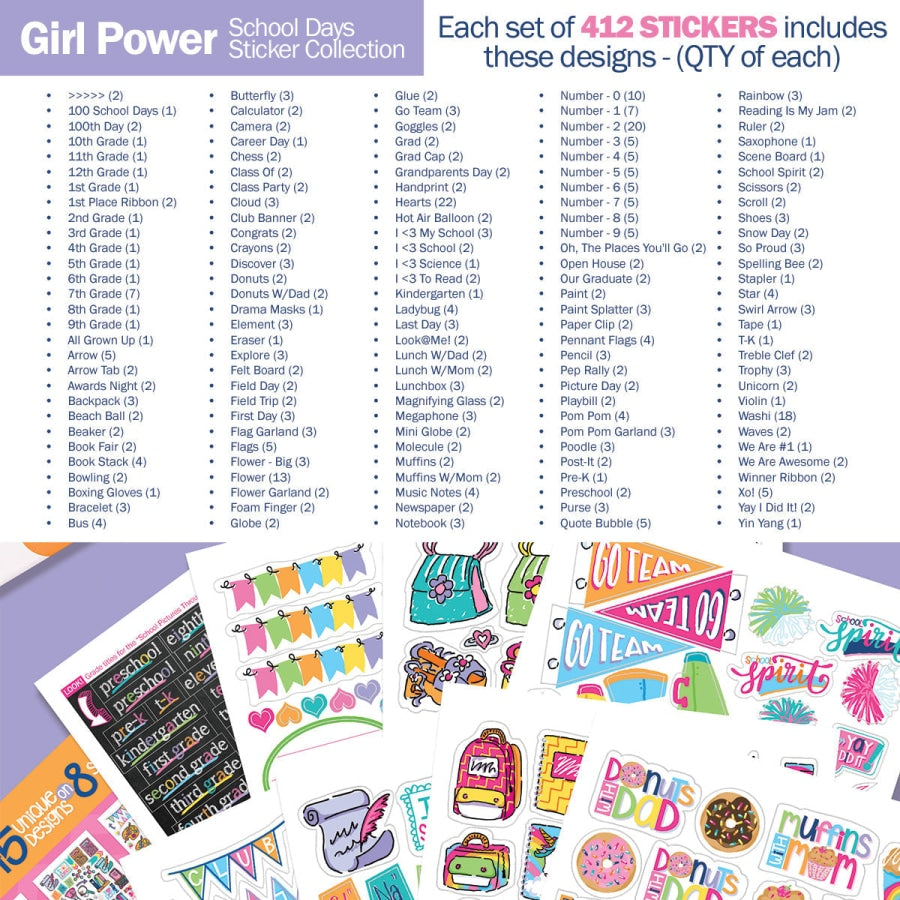 Best Planner Stickers | Family Work To-Dos Events Goals | 8 Styles Planner Stickers