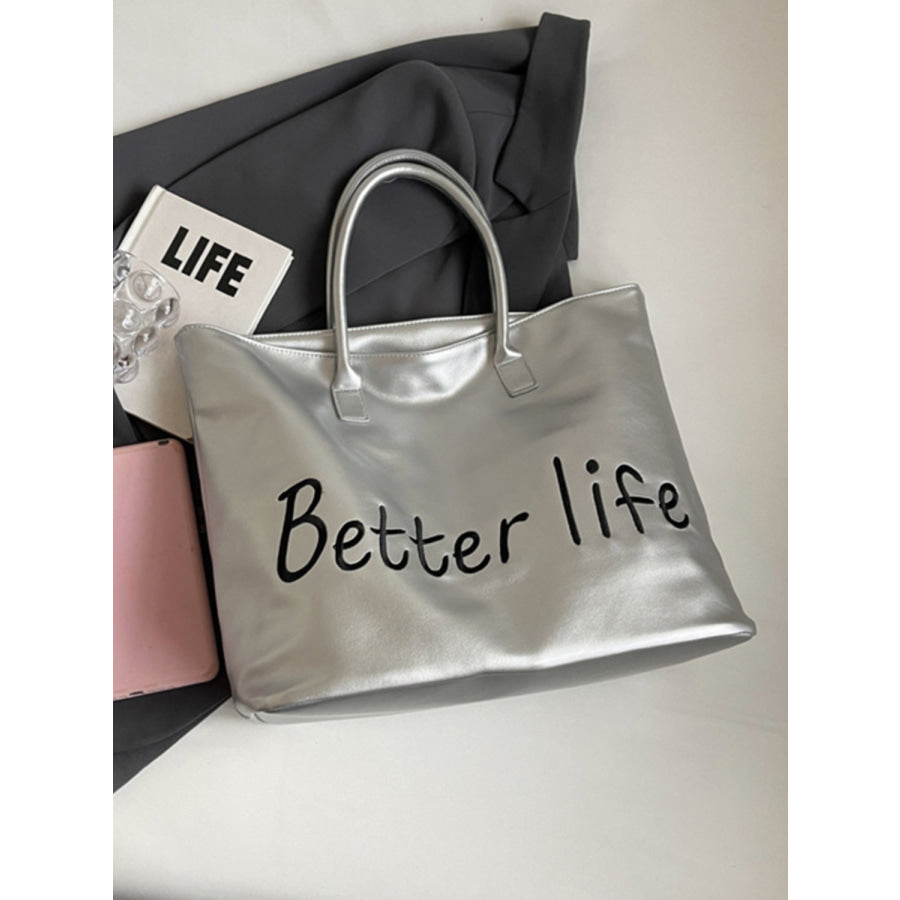 BETTER LIFE PU Leather Tote Bag Apparel and Accessories