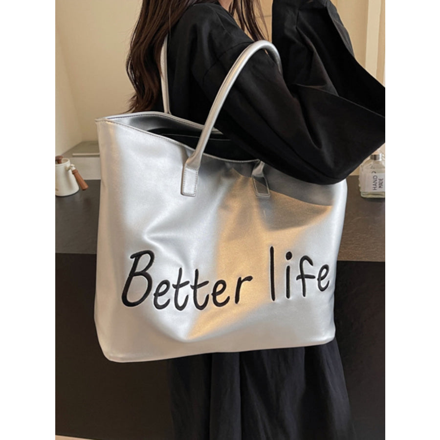 BETTER LIFE PU Leather Tote Bag Apparel and Accessories