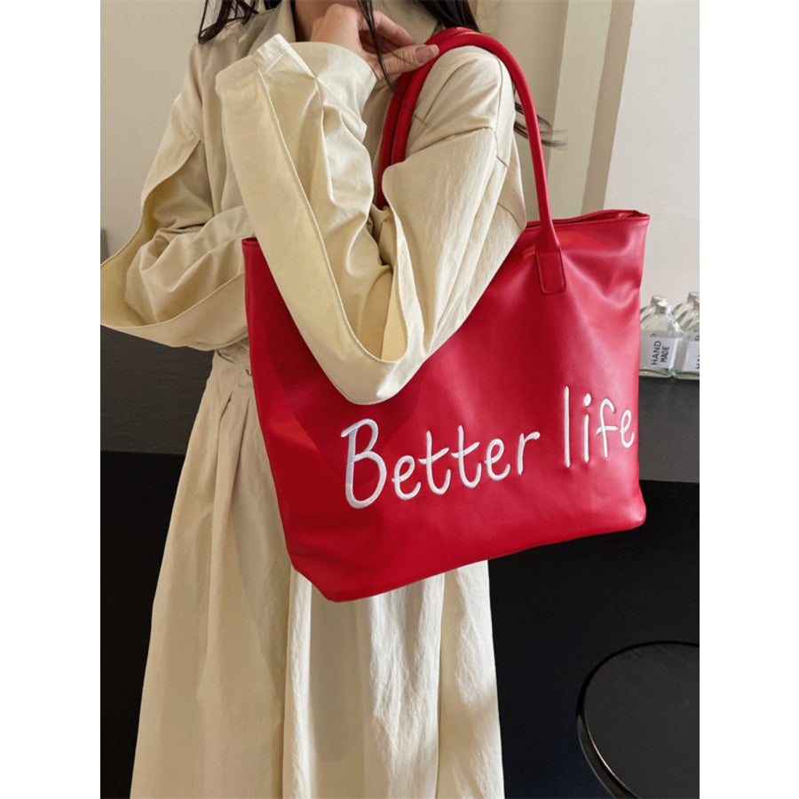 BETTER LIFE PU Leather Tote Bag Apparel and Accessories