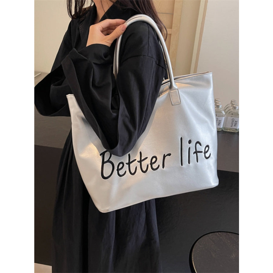 BETTER LIFE PU Leather Tote Bag Apparel and Accessories