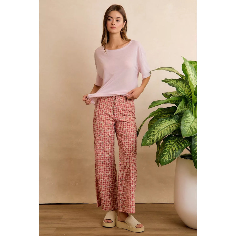 BiBi Solid Jersey Relaxed Fit Short Sleeves Pocket Top Apparel and Accessories
