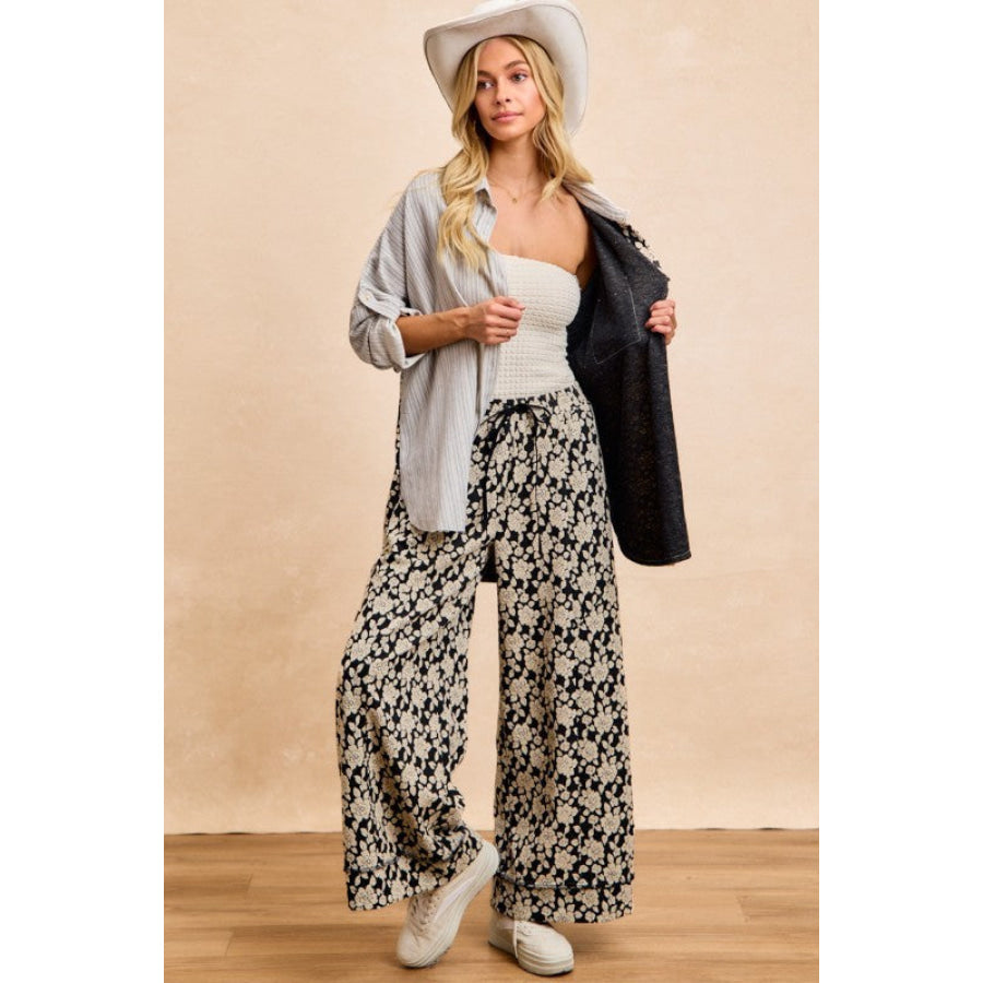 BiBi Stripes Jacquard Floral Mix And Match Shirt Top Apparel and Accessories