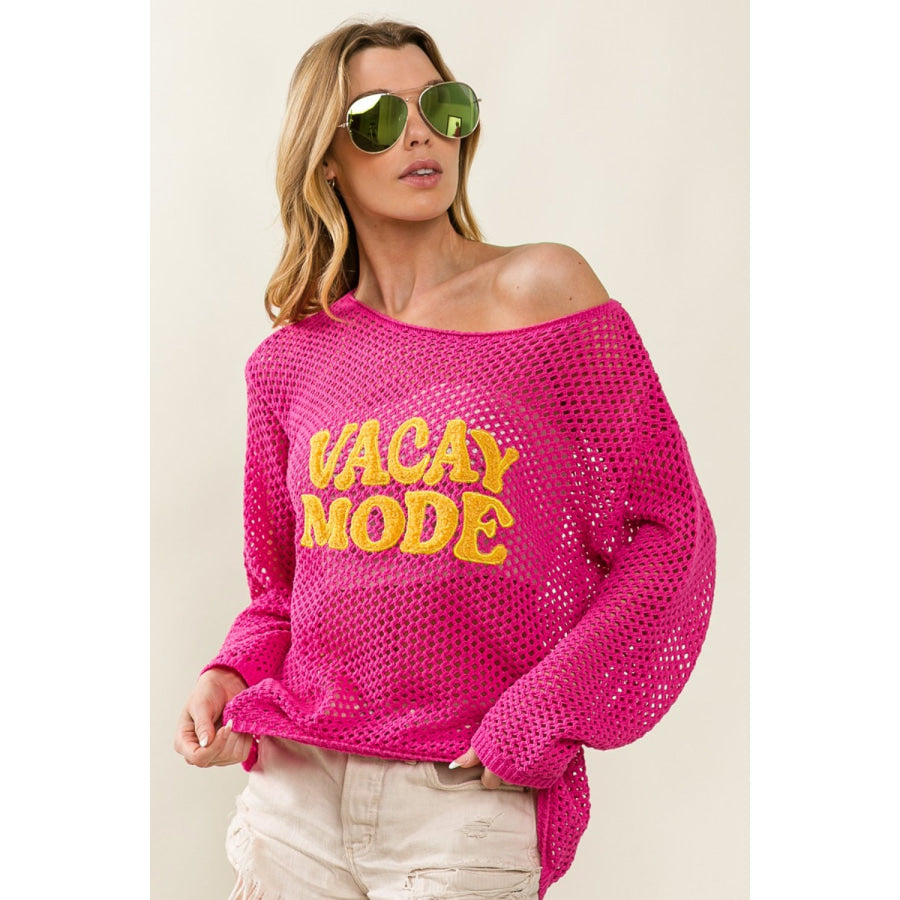 BiBi VACAY MODE Embroidered Knit Cover Up Apparel and Accessories