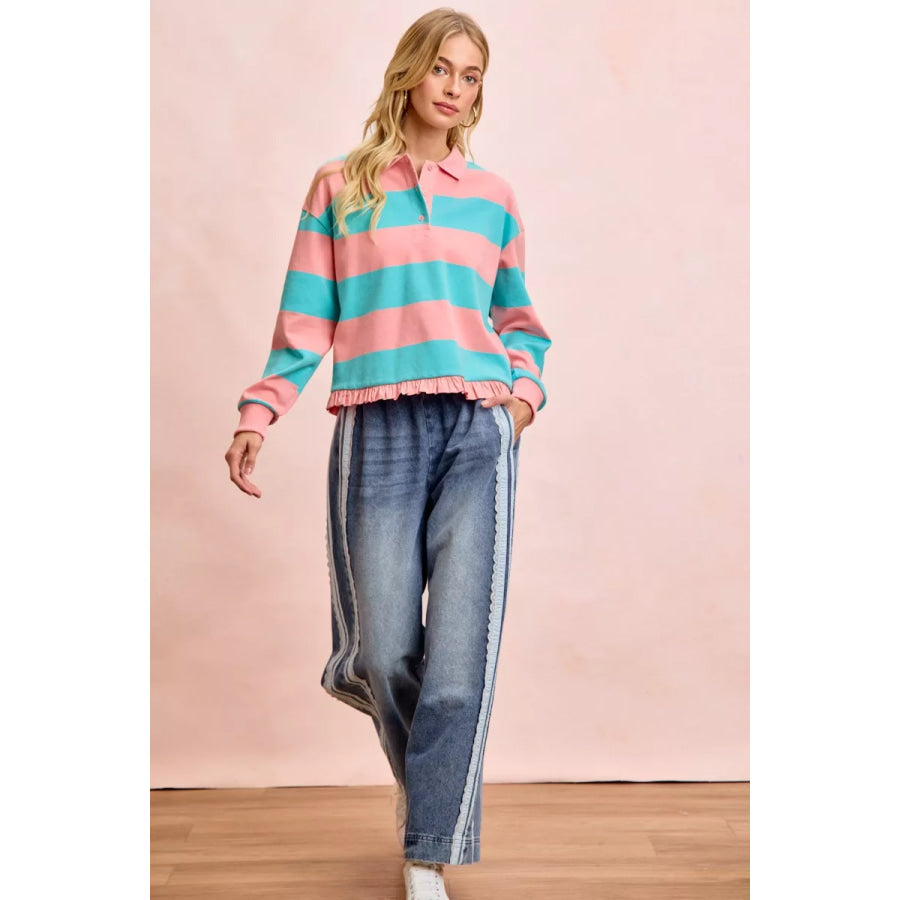 BiBi Washed Lace Contrast Sided Jeans Apparel and Accessories