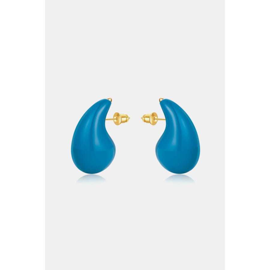 Big Size Water Drop Brass Earrings