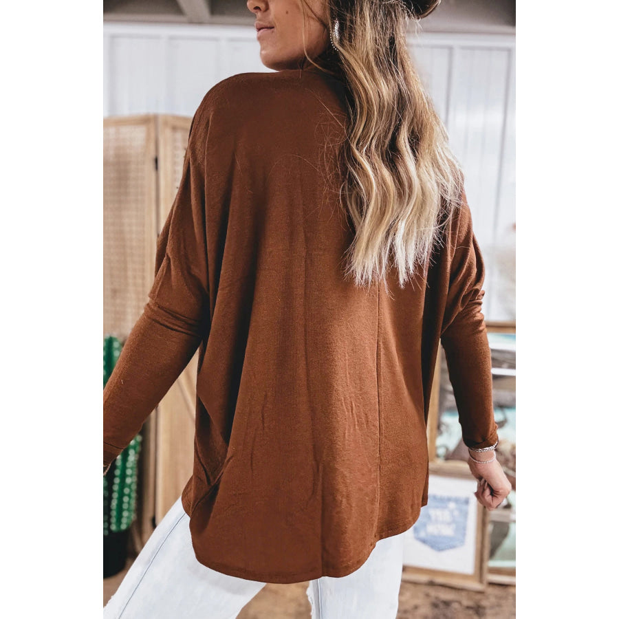 Black High Neck Long Sleeve Top Tops/Long Sleeve Tops