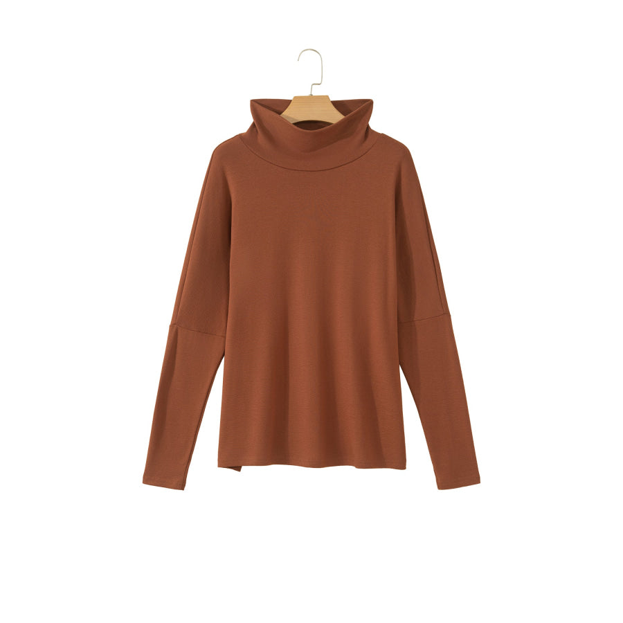 Black High Neck Long Sleeve Top Tops/Long Tops