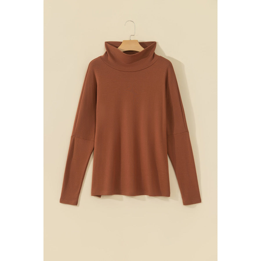 Black High Neck Long Sleeve Top Tops/Long Tops