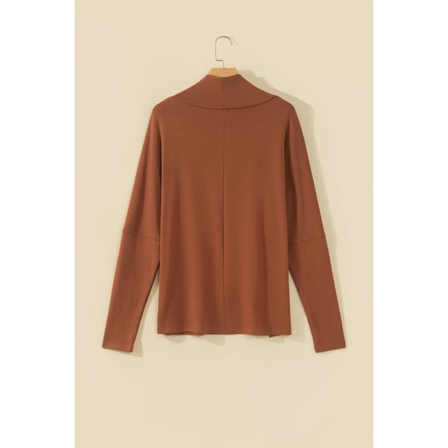 Black High Neck Long Sleeve Top Tops/Long Tops