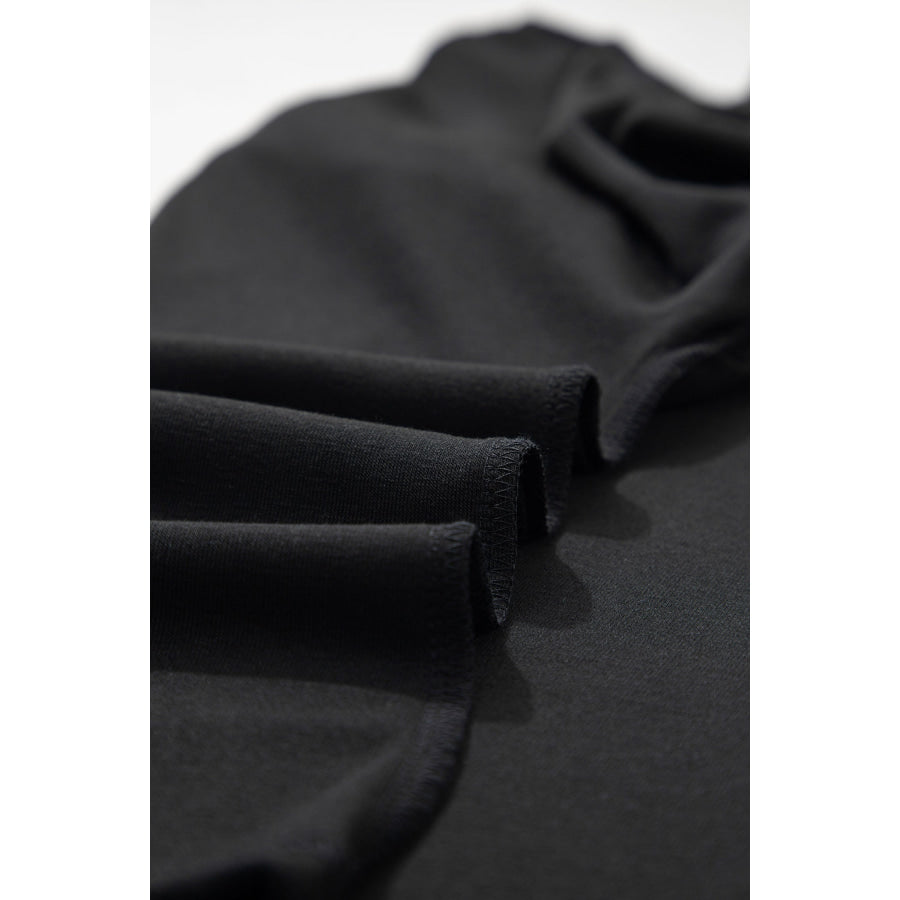 Black High Neck Long Sleeve Top Tops/Long Tops