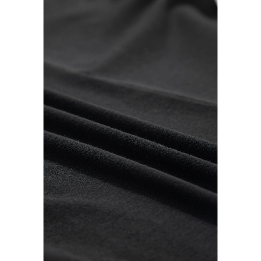 Black High Neck Long Sleeve Top Tops/Long Tops