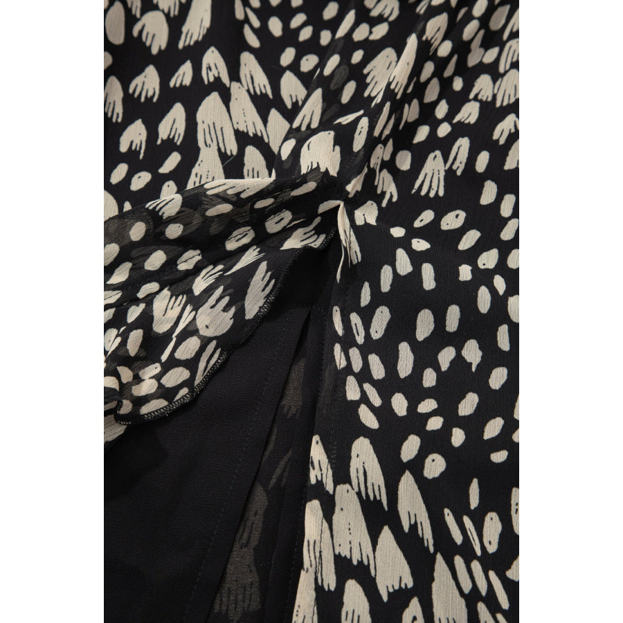 Black Printed Sleeveless Maxi Dress Dresses/Maxi Dresses