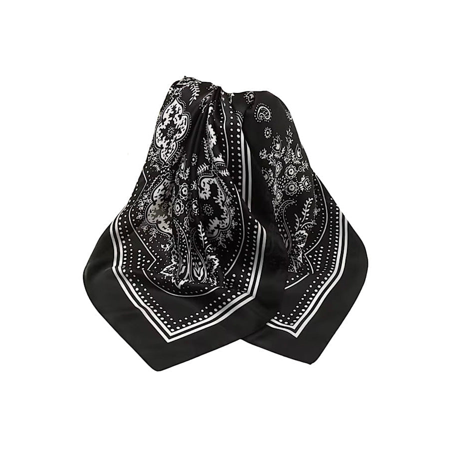 Black Satin Bandana Scarf - ETA 4/30 WS 600 Accessories