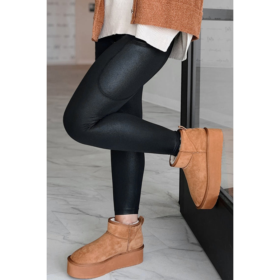 Black V Crossover High Waist Pocketed Leggings Sale (50% OFF)/Sale (50% OFF)
