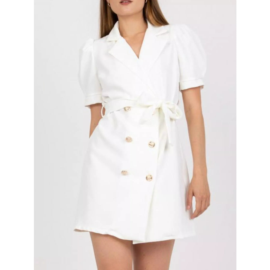 Blazer Style Tie Waist Mini Dress Apparel and Accessories
