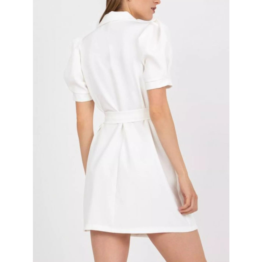 Blazer Style Tie Waist Mini Dress Apparel and Accessories