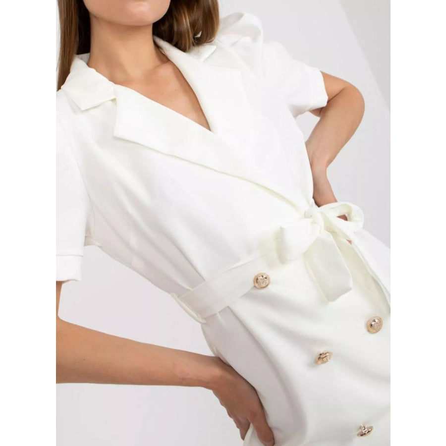 Blazer Style Tie Waist Mini Dress Apparel and Accessories
