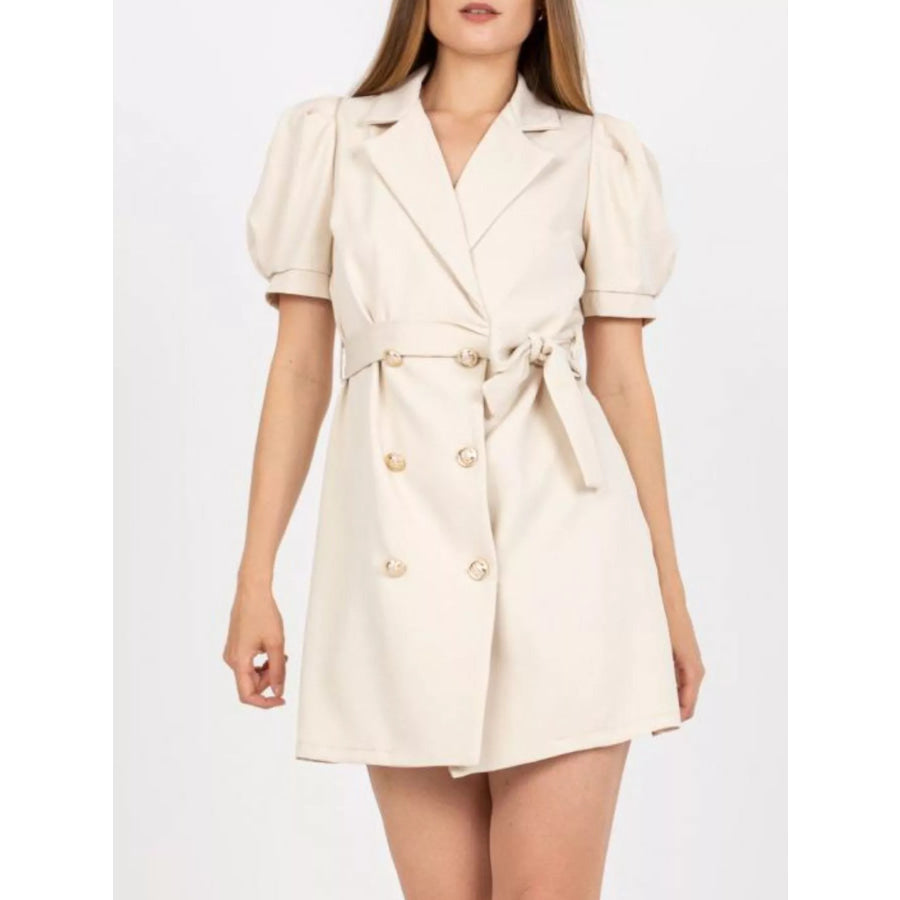 Blazer Style Tie Waist Mini Dress Apparel and Accessories