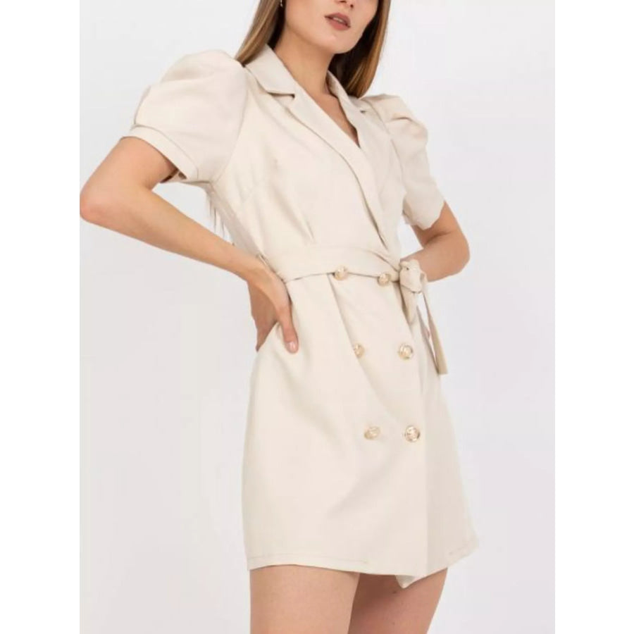 Blazer Style Tie Waist Mini Dress Apparel and Accessories