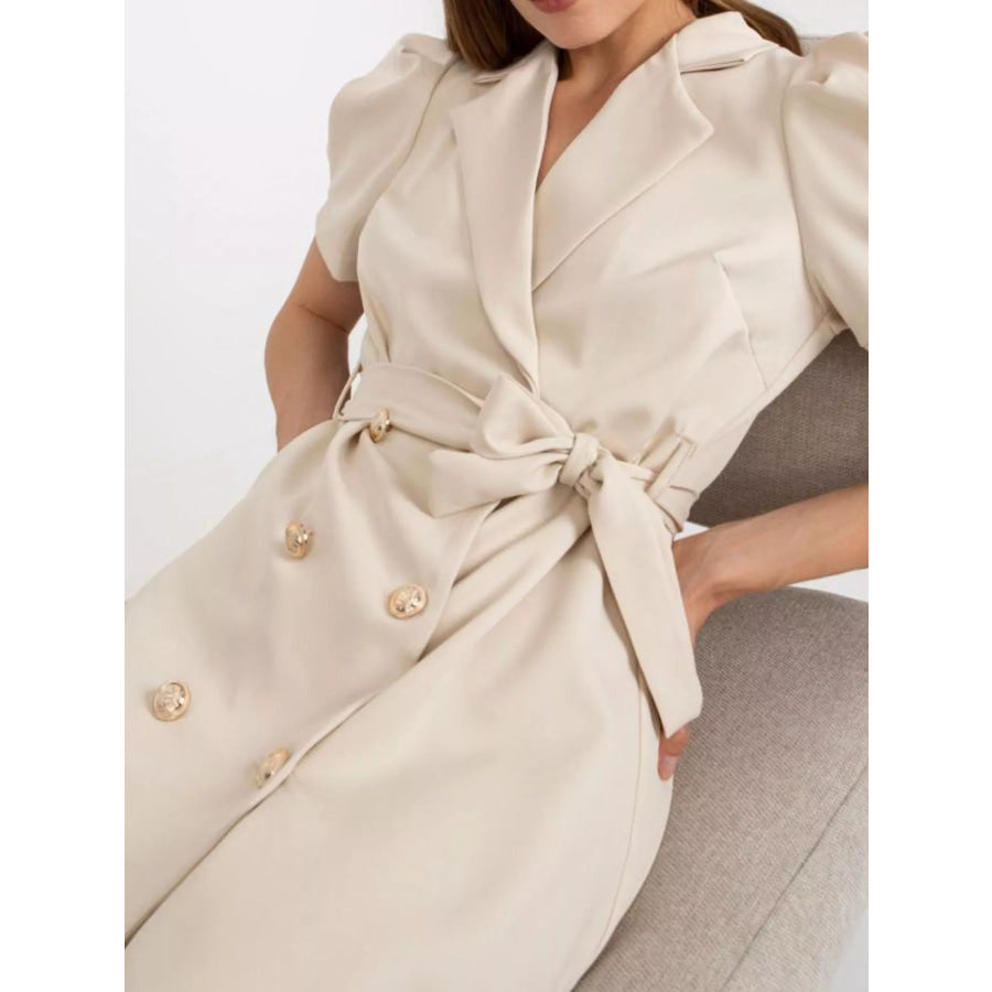 Blazer Style Tie Waist Mini Dress Apparel and Accessories