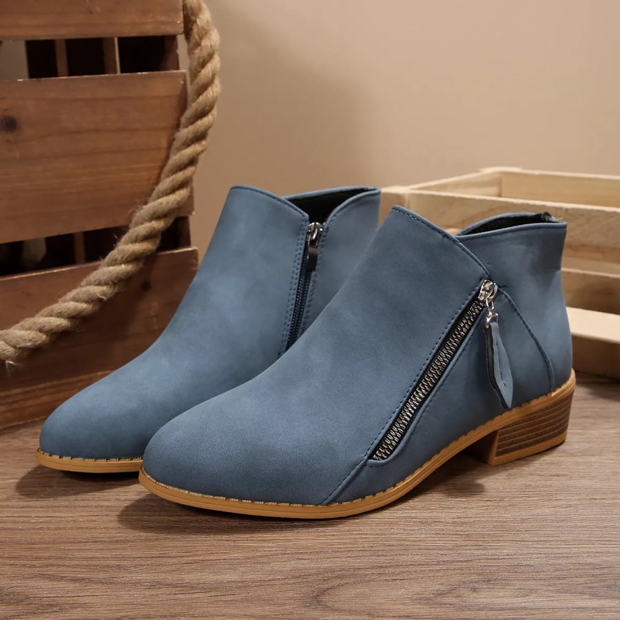 Block Heels Ankle Boots Apparel and Accessories