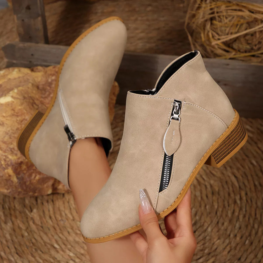 Block Heels Ankle Boots Apparel and Accessories