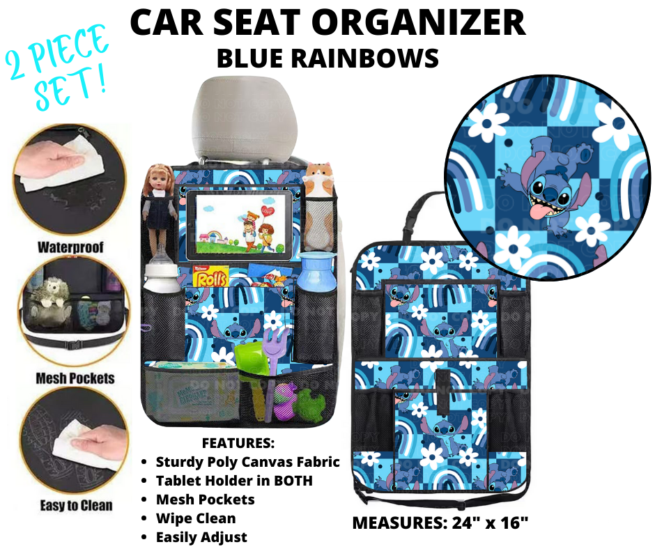 Preorder Custom 2-Piece Car Seat Organisers - Closes 2 Jan - ETA mid Apr 2025