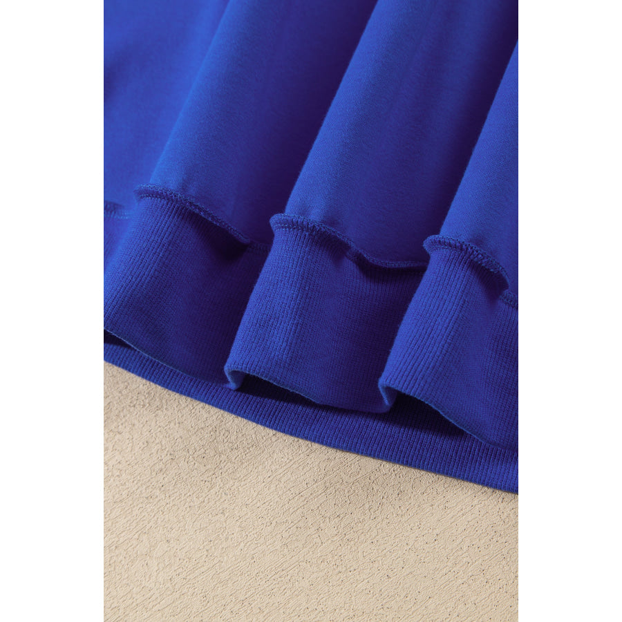Bluing Oversize Drop Shoulder Reversible Mock Neck Sweatshirt Tops/Sweatshirts & Hoodies