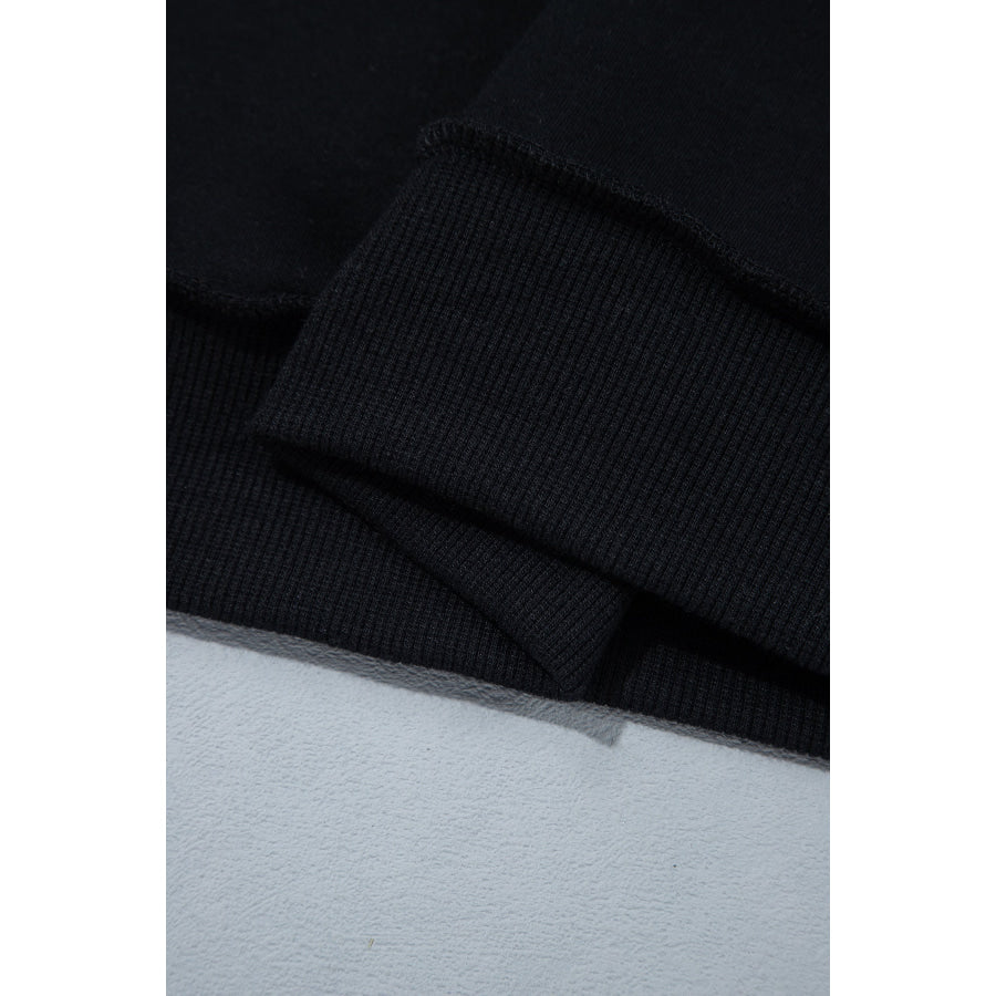 Bluing Oversize Drop Shoulder Reversible Mock Neck Sweatshirt Tops/Sweatshirts & Hoodies