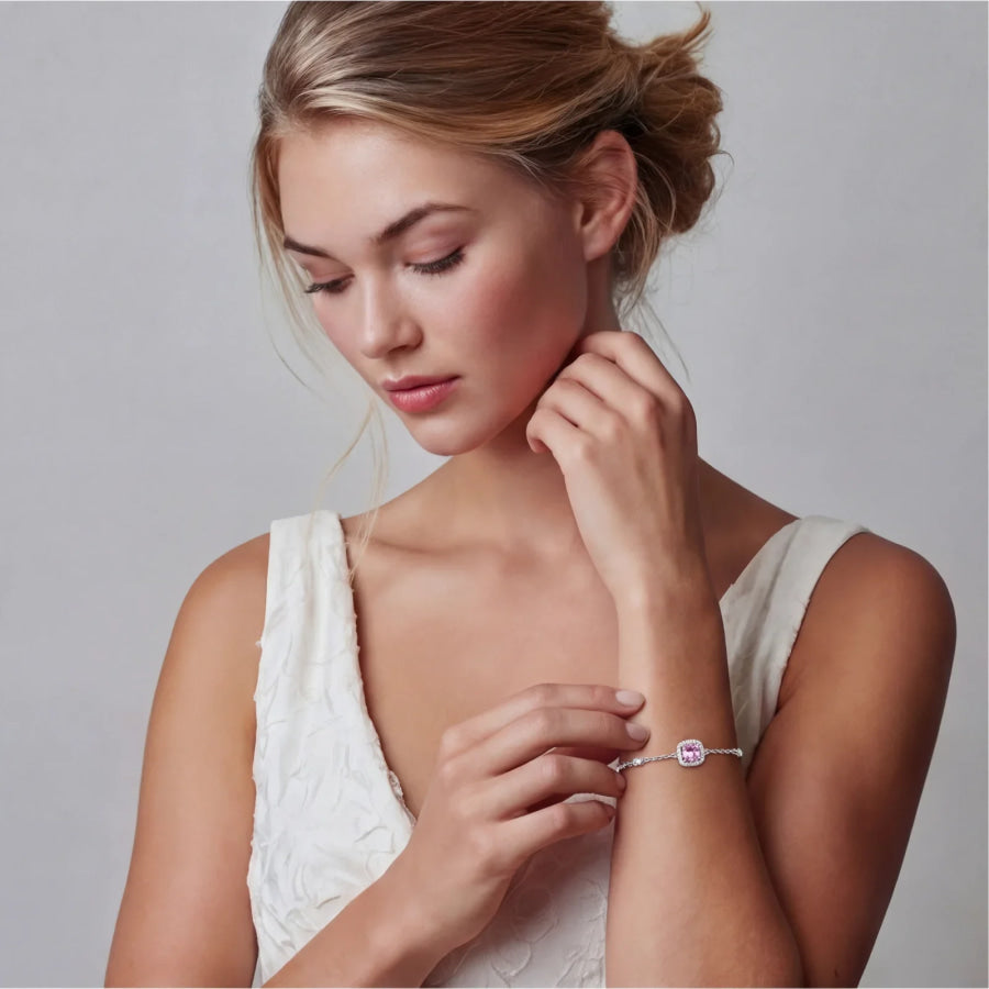 Blush Dreams Moissanite Bracelet by Sandee Rain Boutique Bracelets