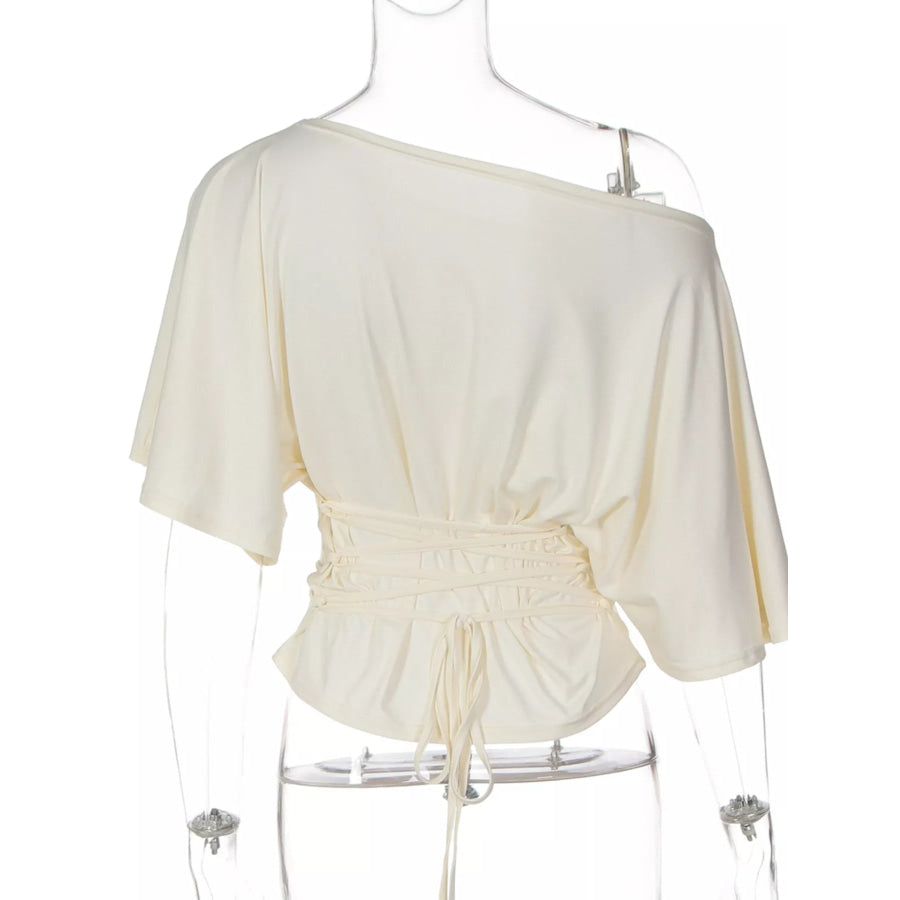 Boat Neck Short Sleeve T-Shirt Apparel and Accessories